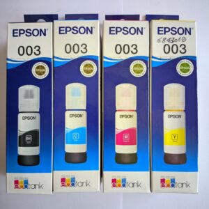 Epson 003 Ink Bottle Set – Black, Cyan, Magenta, Yellow