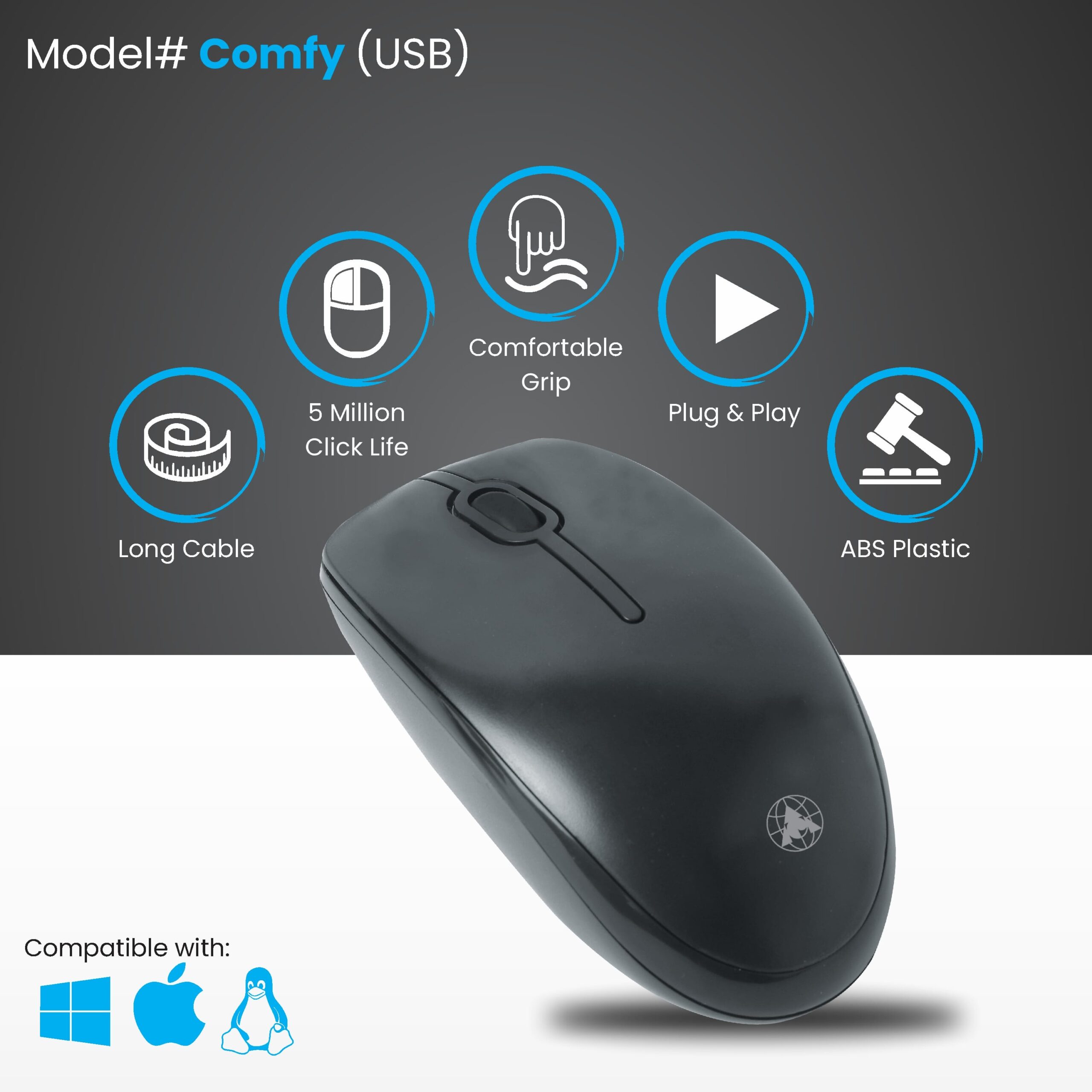 Prodot Comfy USB Wired Mouse