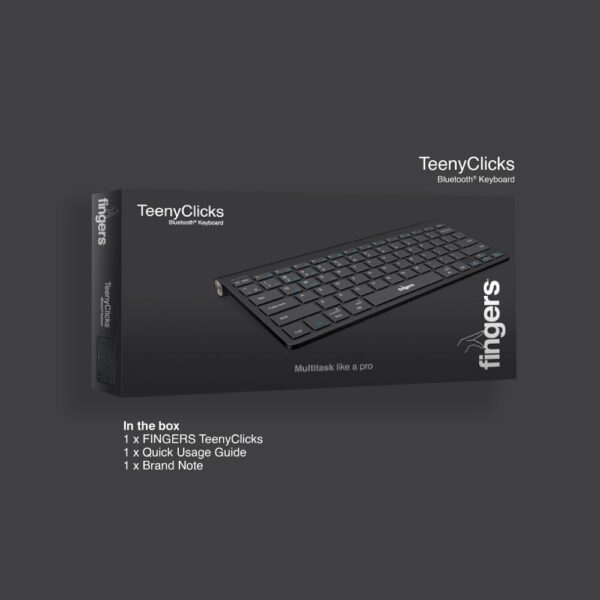 FINGERS TeenyClicks Wireless Mini Bluetooth Keyboard
