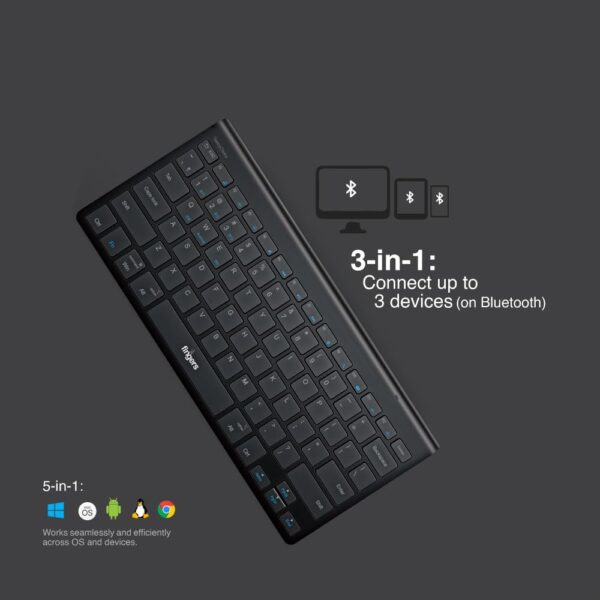FINGERS TeenyClicks Wireless Mini Bluetooth Keyboard