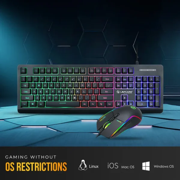 Lapcare Champ LGC-012 RGB Gaming Keyboard Mouse Combo