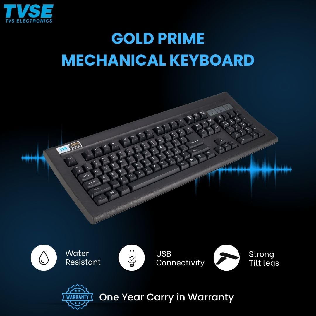 TVS Electronics Gold Prime Mechanical Wired USB Keyboard