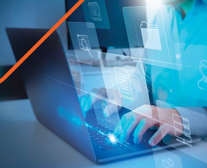 A-person-working-at-a-computer-with-holographic-windows-in-front-of-them