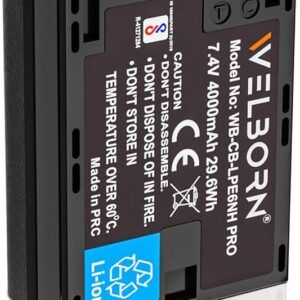 WELBORN LP-E6NH Camera Battery for Canon
