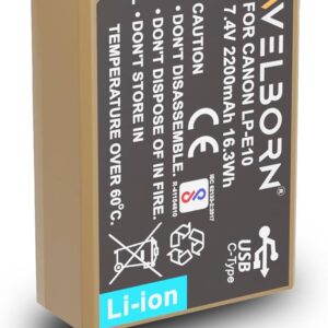 WELBORN WB-CB-LPE10U Camera Battery for Canon LP-E10