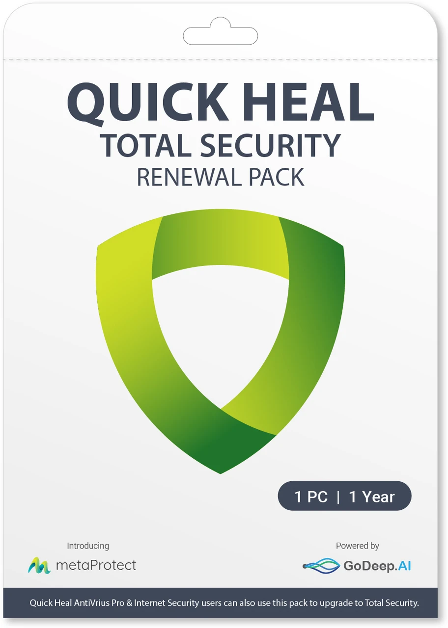 Quick Heal Total Security 1 PC 1 Year – Complete Device and Data Security Against All Cyber Threats (Instant Email Delivery)