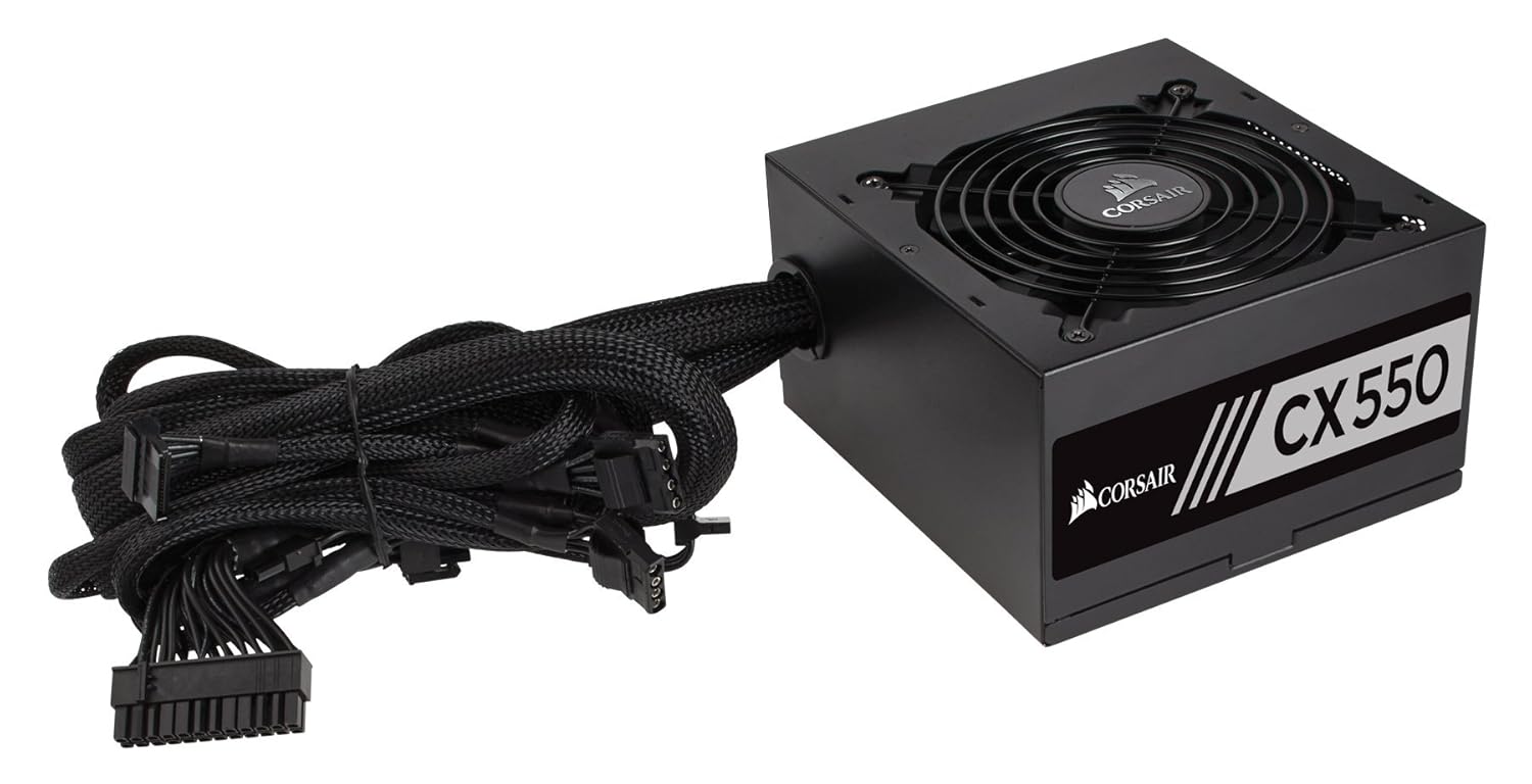 Corsair CX550 550W 80 Plus Bronze ATX Power Supply – CP-9020277-IN | 88% Efficiency | 120mm Fan | Compact 125mm | Non-Modular | 5 Year Warranty - Image 2