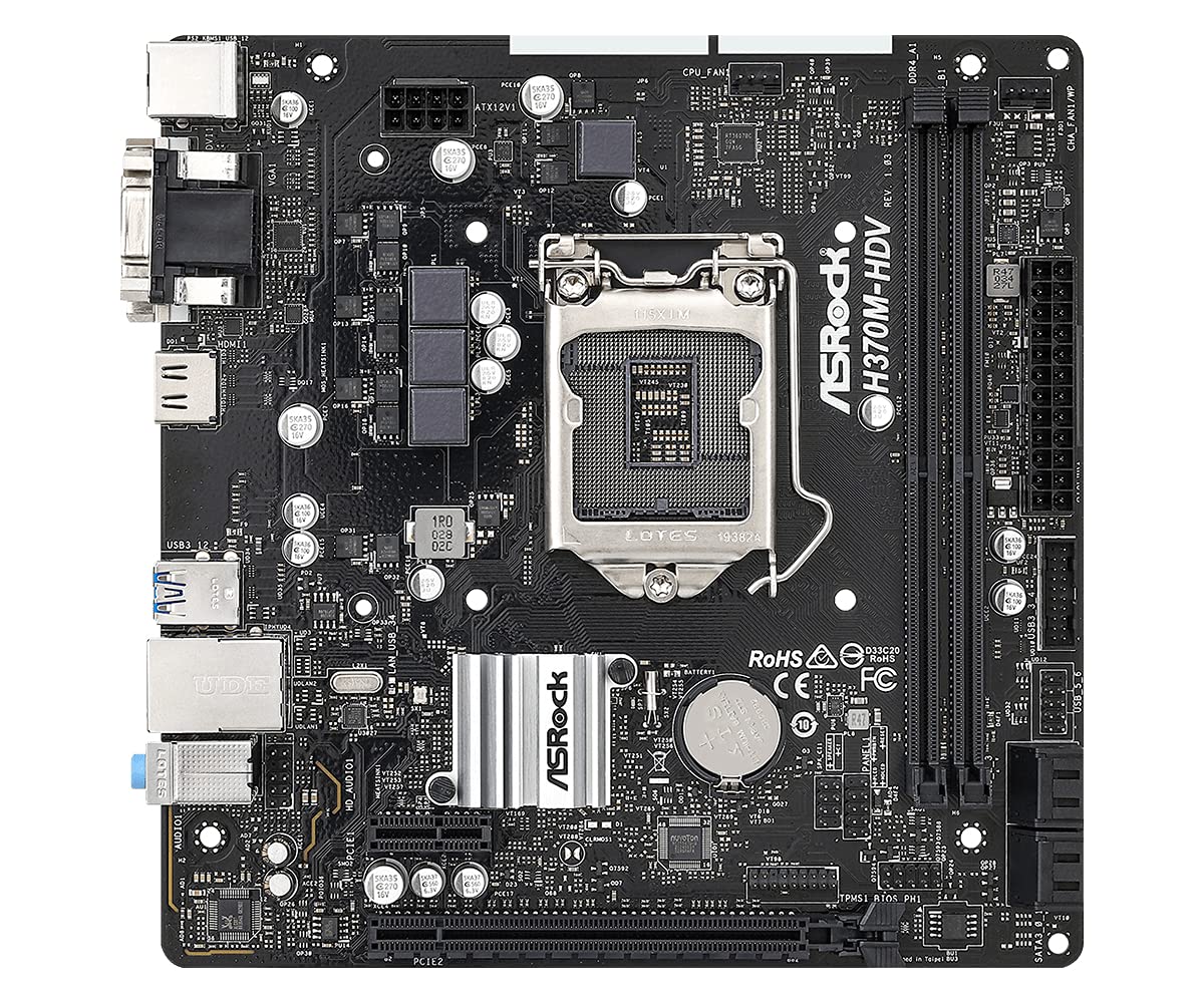ASRock H370M-HDV LGA1151 Micro-ATX Motherboard