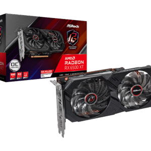 ASRock Phantom Gaming RX 6500 XT 4GB GDDR6 | AMD RDNA 2 | PCIe 4.0 | 2820 MHz Boost | Dual Fan | 0dB Silent | 1x DP 1.4 | 1x HDMI 2.1 | 8-Pin | Ray Tracing | FSR | RX6500XT PGD 4GO