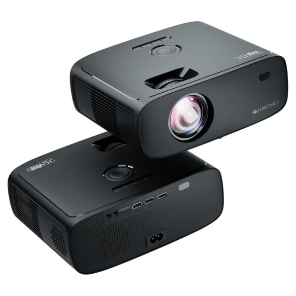 ZEBRONICS PIXAPLAY 55 Smart Projector 1080p Native 4K Support 10000 Lumens