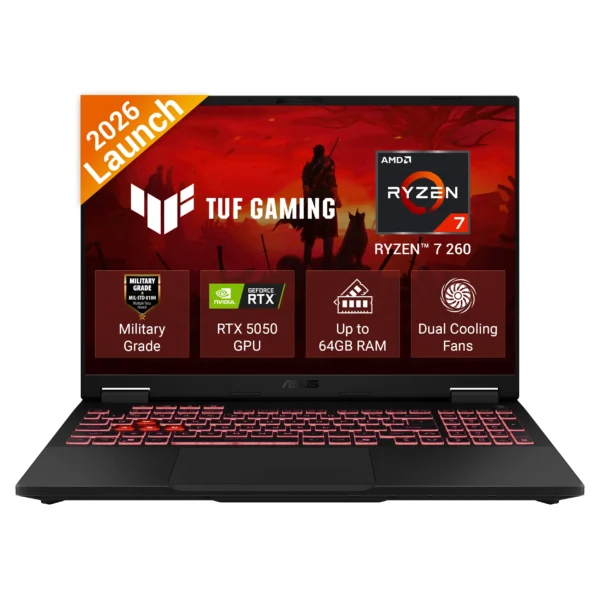 AMD Ryzen 7 260, RTX 5050 GPU (16GB/512GB/40.64 cms (16) FHD+/Windows 11 Home/Office Home 2024 + M365 Basic (1 Year Validity)*)